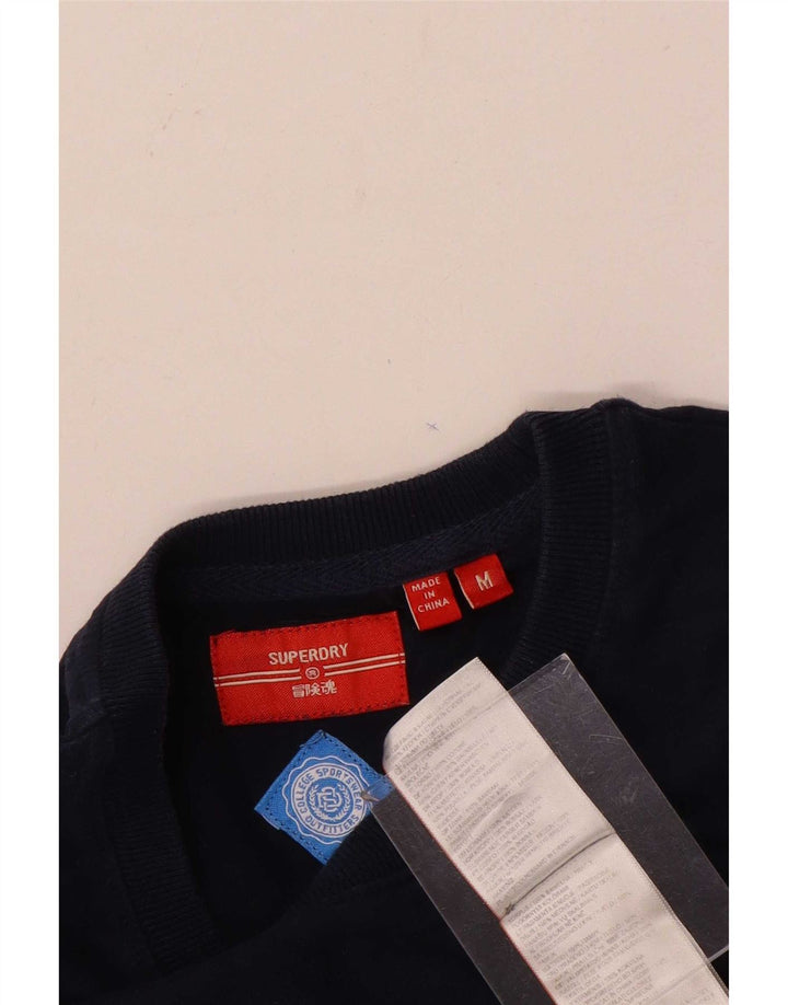 Superdry Mens T-Shirt Top Medium Navy Blue Cotton