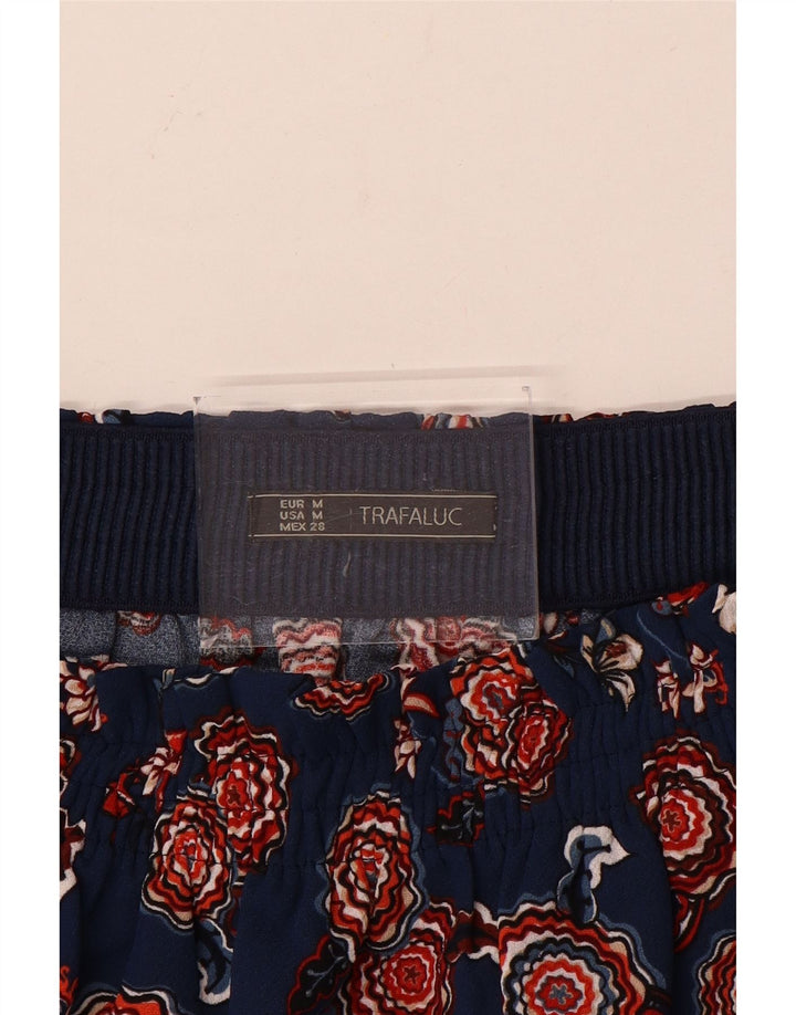 Zara Womens Mini Skirt Medium W28  Navy Blue Floral