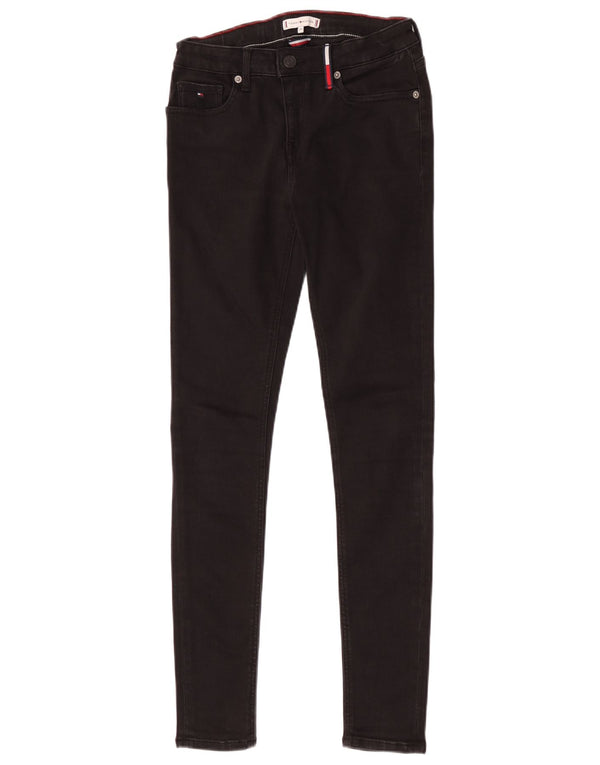 Tommy Hilfiger Ragazzi Slim Jeans 13-14 anni W28 L30 Cotone Nero