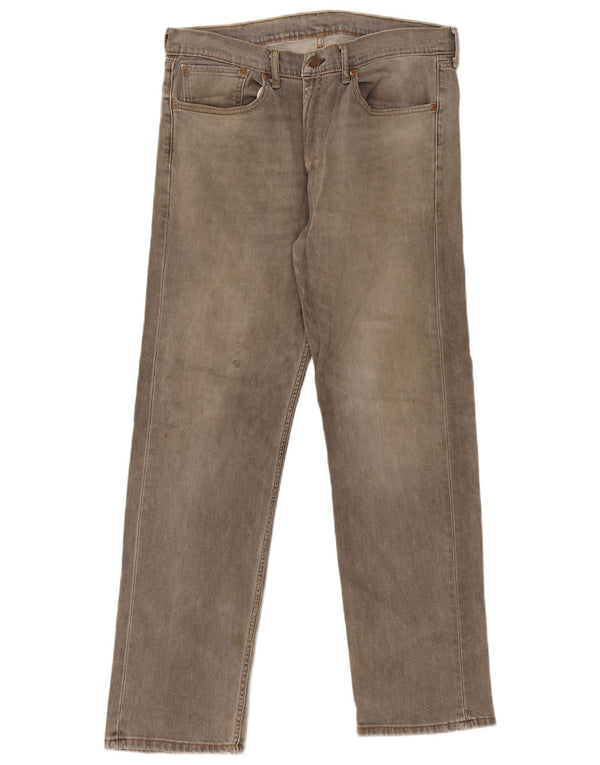 Levi's Mens 505 Straight Jeans W36 L32 szürke pamut