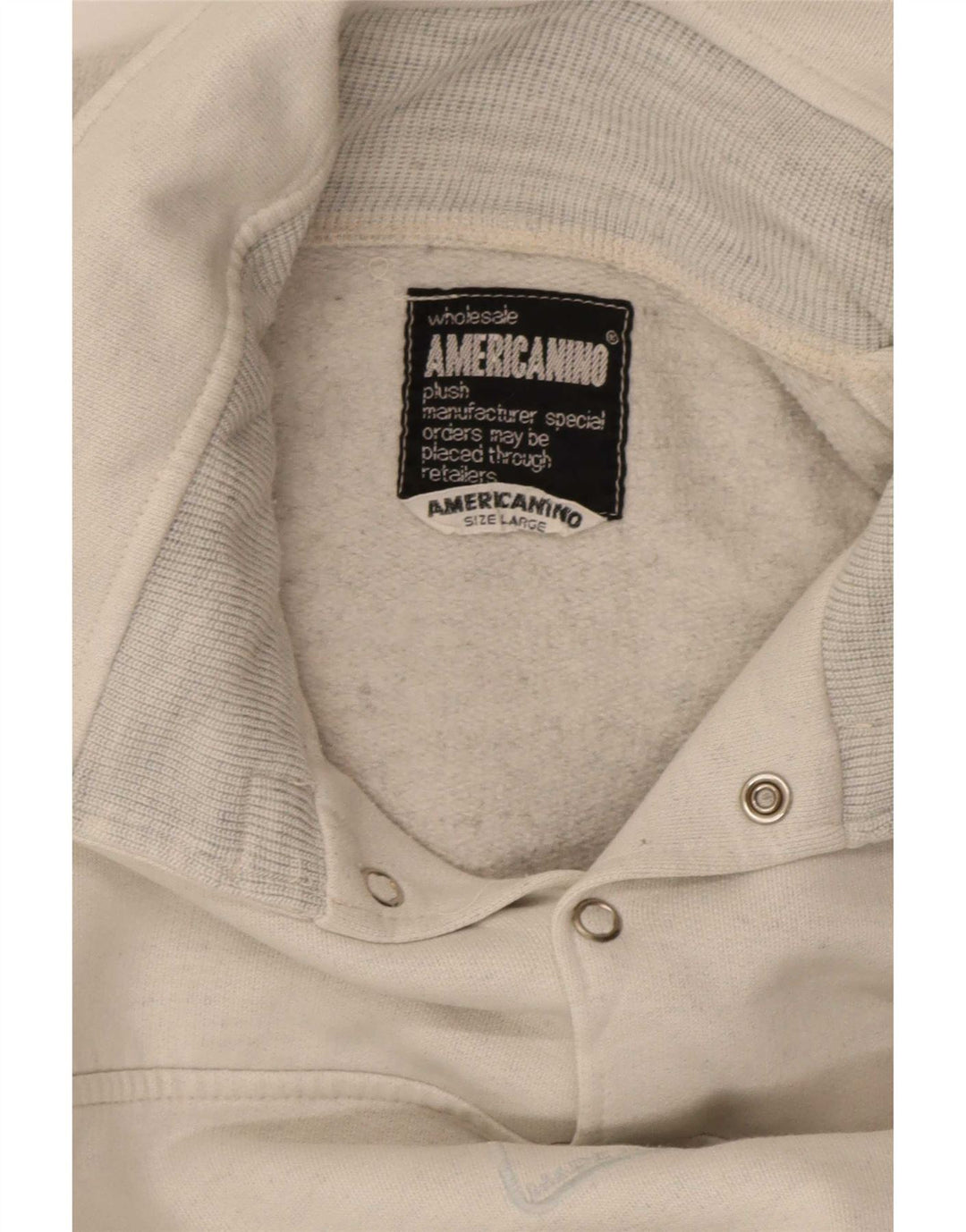 Americanino Mens Button Neck Hoodie Jumper Large Beige
