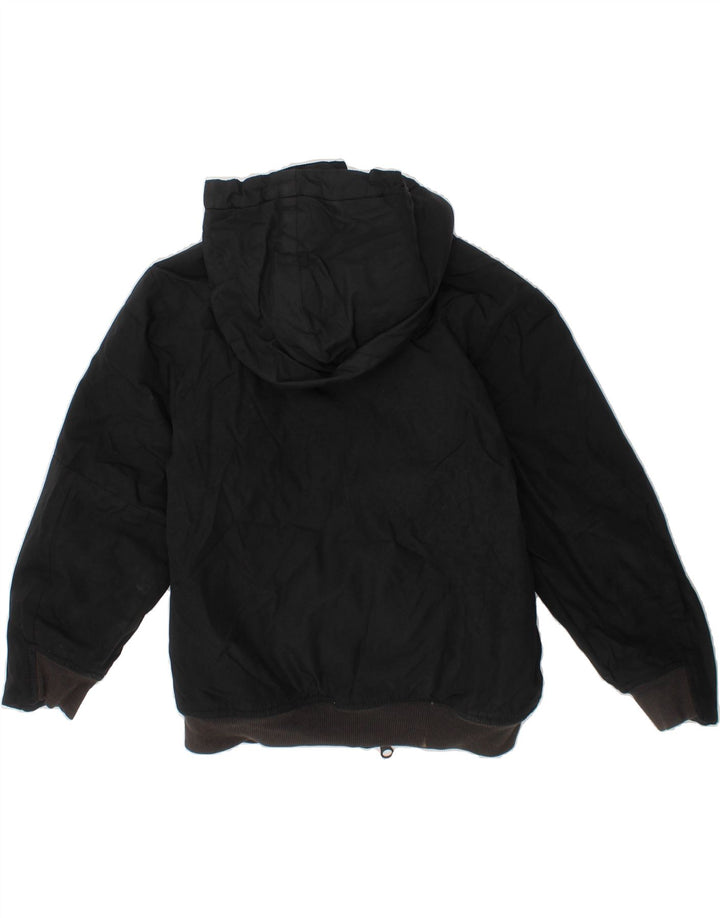 NIKE Boys Hooded Windbreaker Jacket 5-6 Years Medium Black Polyester Vintage Nike and Second-Hand Nike from Messina Hembry 