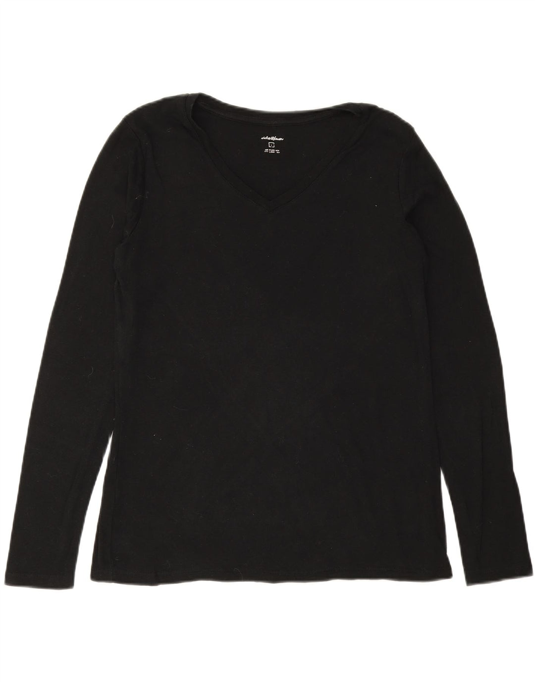 EDDIE BAUER Womens Top Long Sleeve UK 16 Large Black Cotton Vintage Eddie Bauer and Second-Hand Eddie Bauer from Messina Hembry 