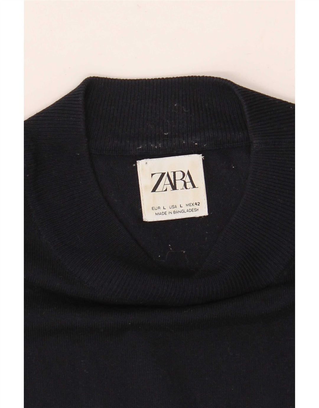 Zara Mens T-Shirt Top Large Navy Blue
