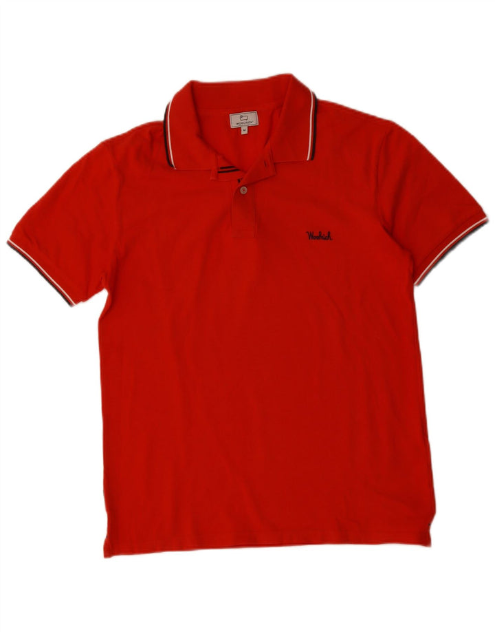 WOOLRICH Tricou polo pentru bărbați, bumbac roșu mediu