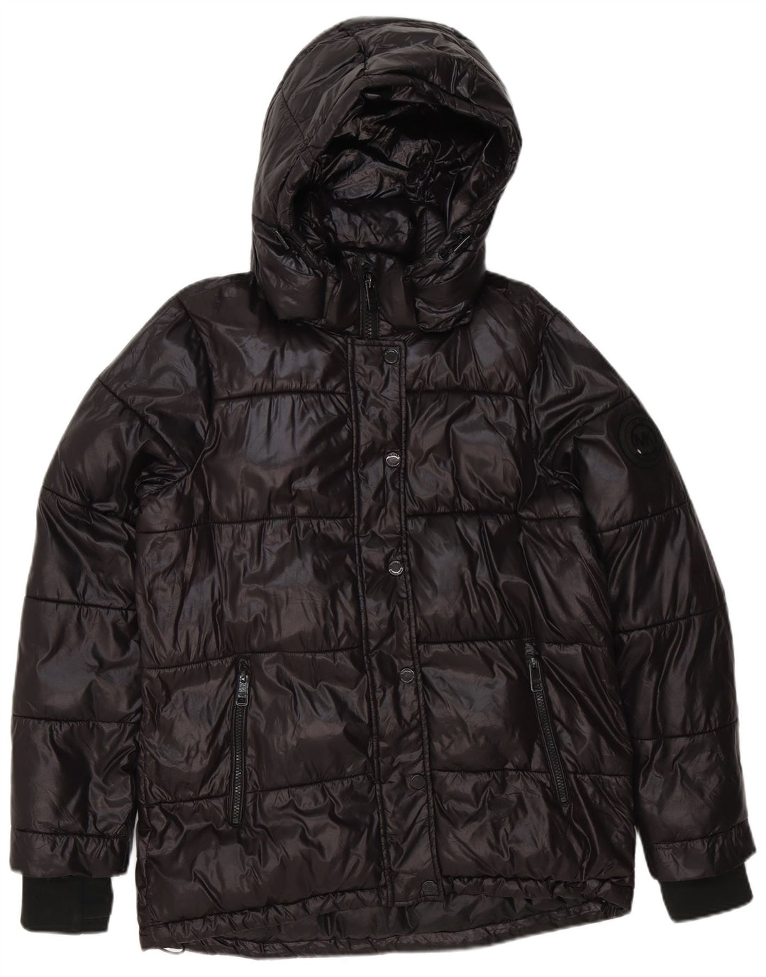Michael Kors Herren-Jacke mit Kapuze, gepolstert, UK 38, Mittelschwarz, Polyester