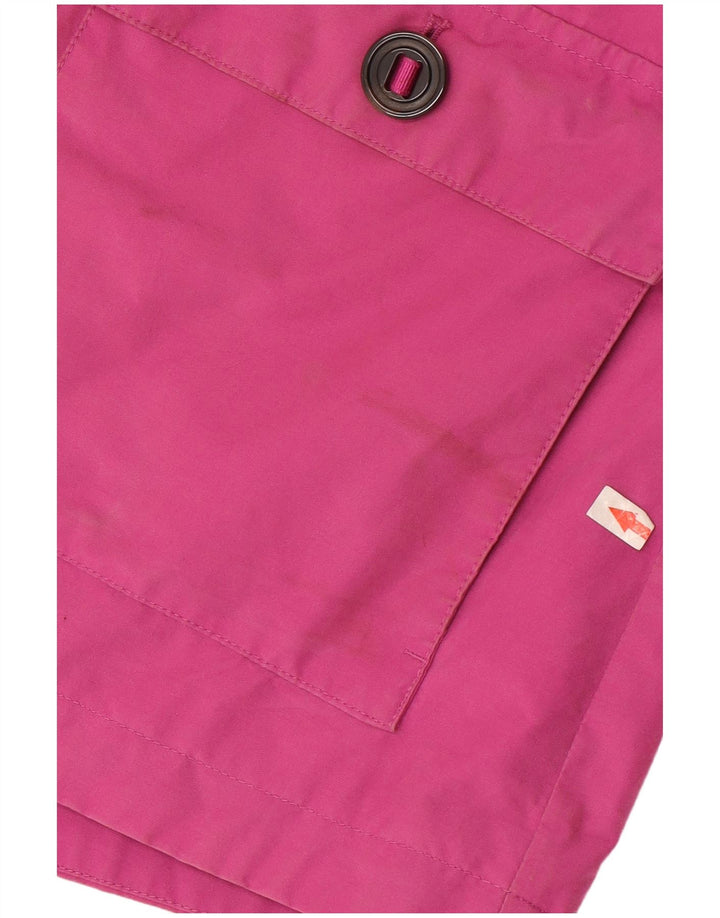 Marks & Spencer Womens Hooded Utility Jacket UK 12 Medium Pink Cotton