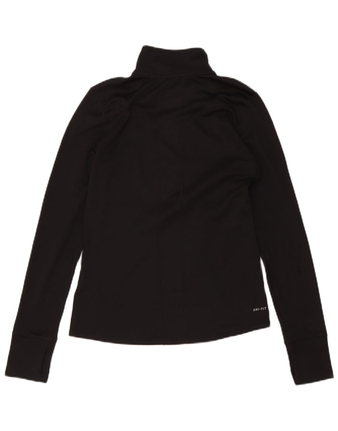Nike Womens Dri Fit Zip Neck Pullover Tracksuit Top UK 10 Small Black