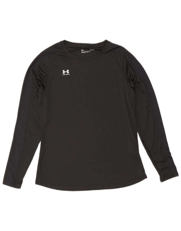 Under Armour Mens Top Long Sleeve Large Black Polyester