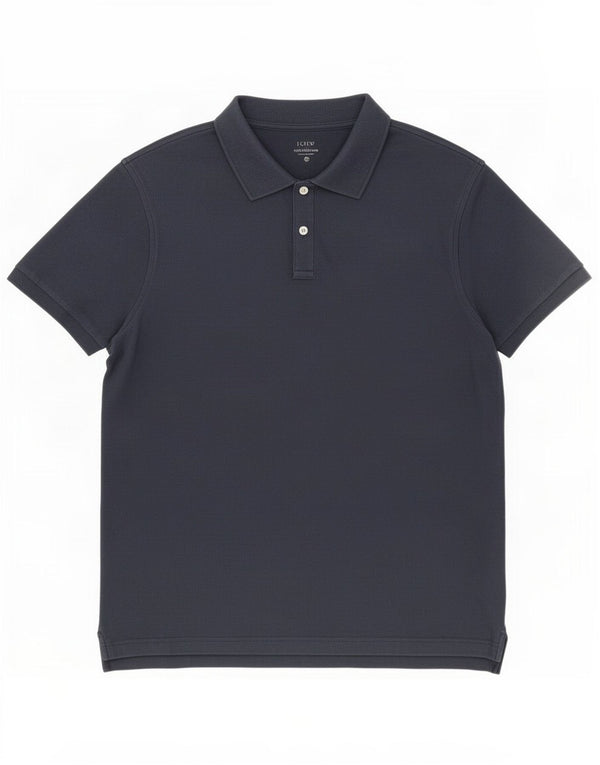 Camisa polo masculina J. Crew XL azul marinho algodão
