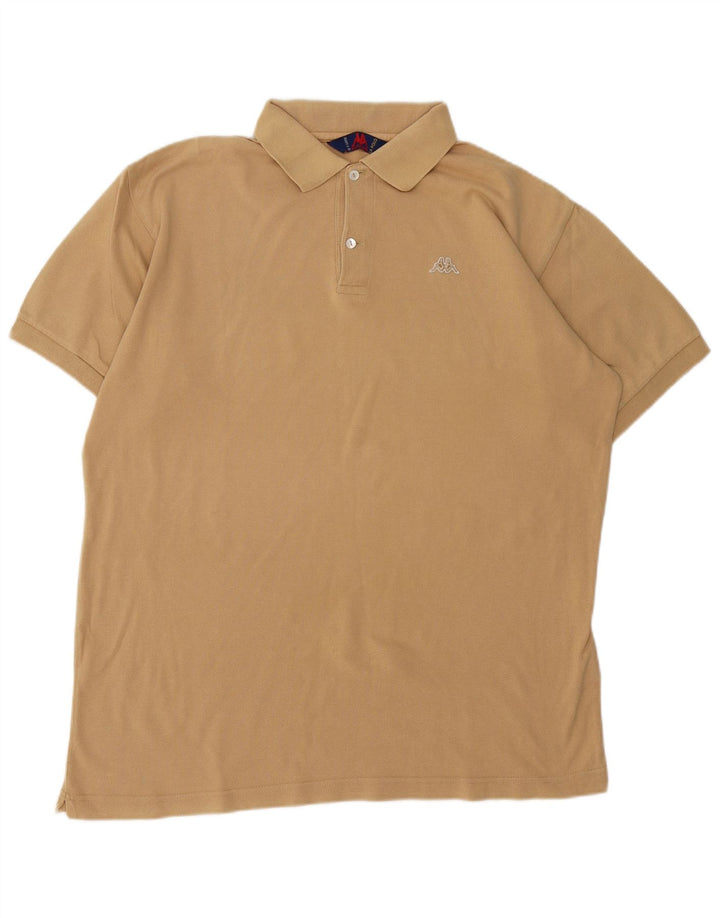 KAPPA Mens Polo Shirt XL Beige Cotton