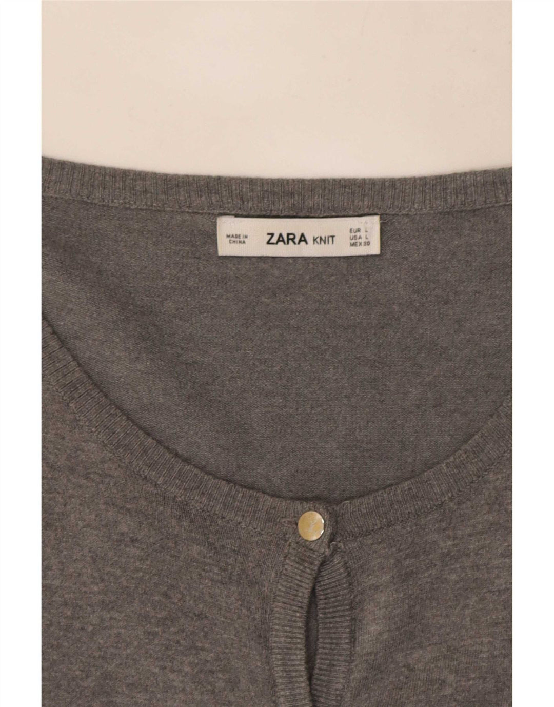 Zara Womens Cardigan Sweater UK 14 Large Grey