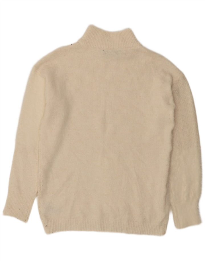 Marks & Spencer Womens Turtle Neck Jumper Sweater UK 10 Small Beige
