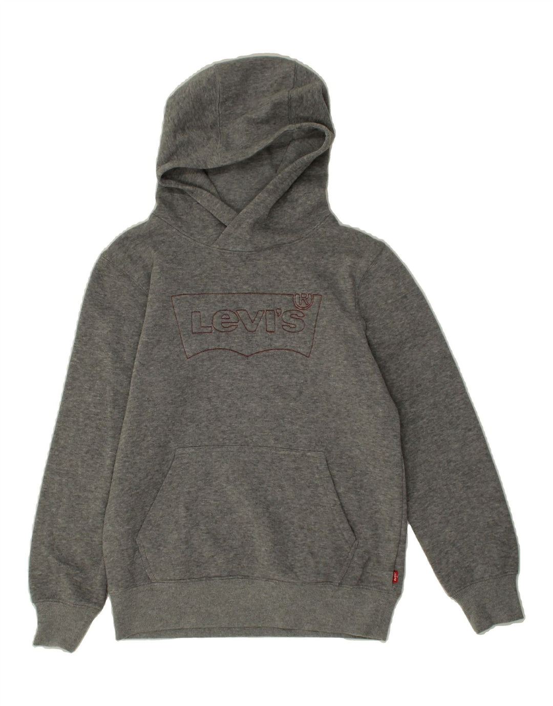 LEVI'S Boys Graphic Hoodie Jumper 11-12 Years Grey Cotton Vintage Levi's and Second-Hand Levi's from Messina Hembry 