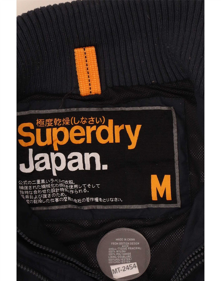 Jaqueta de chuva feminina Superdry Graphic UK 14 médio azul marinho nylon