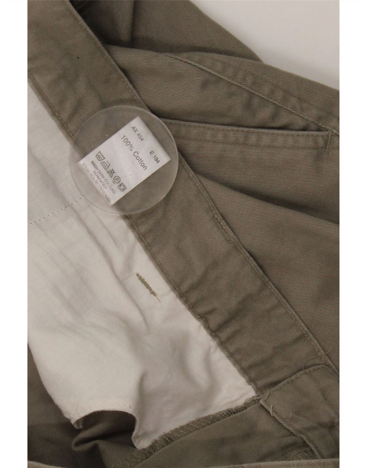 Essentials Mens Pegged Chino Trousers W46 L30 Grey Cotton