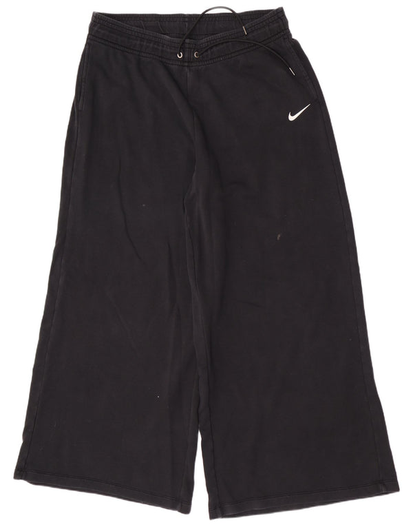Nike Womens Wide Leg Tracksuit Trousers UK 18 XL Black Cotton