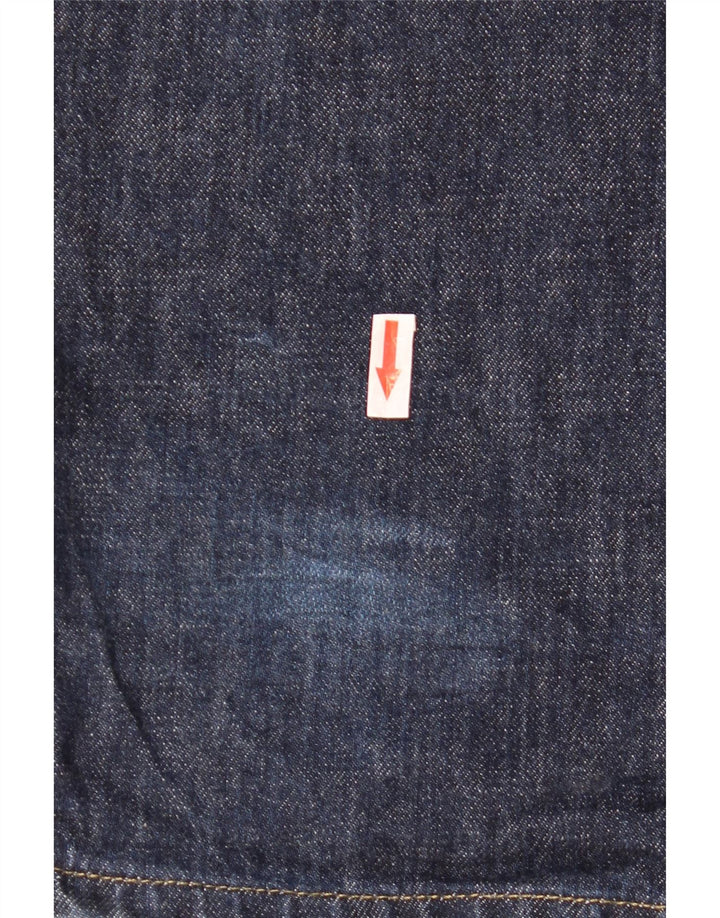 Armani Mens Straight Jeans W33 L36 Navy Blue Flecked