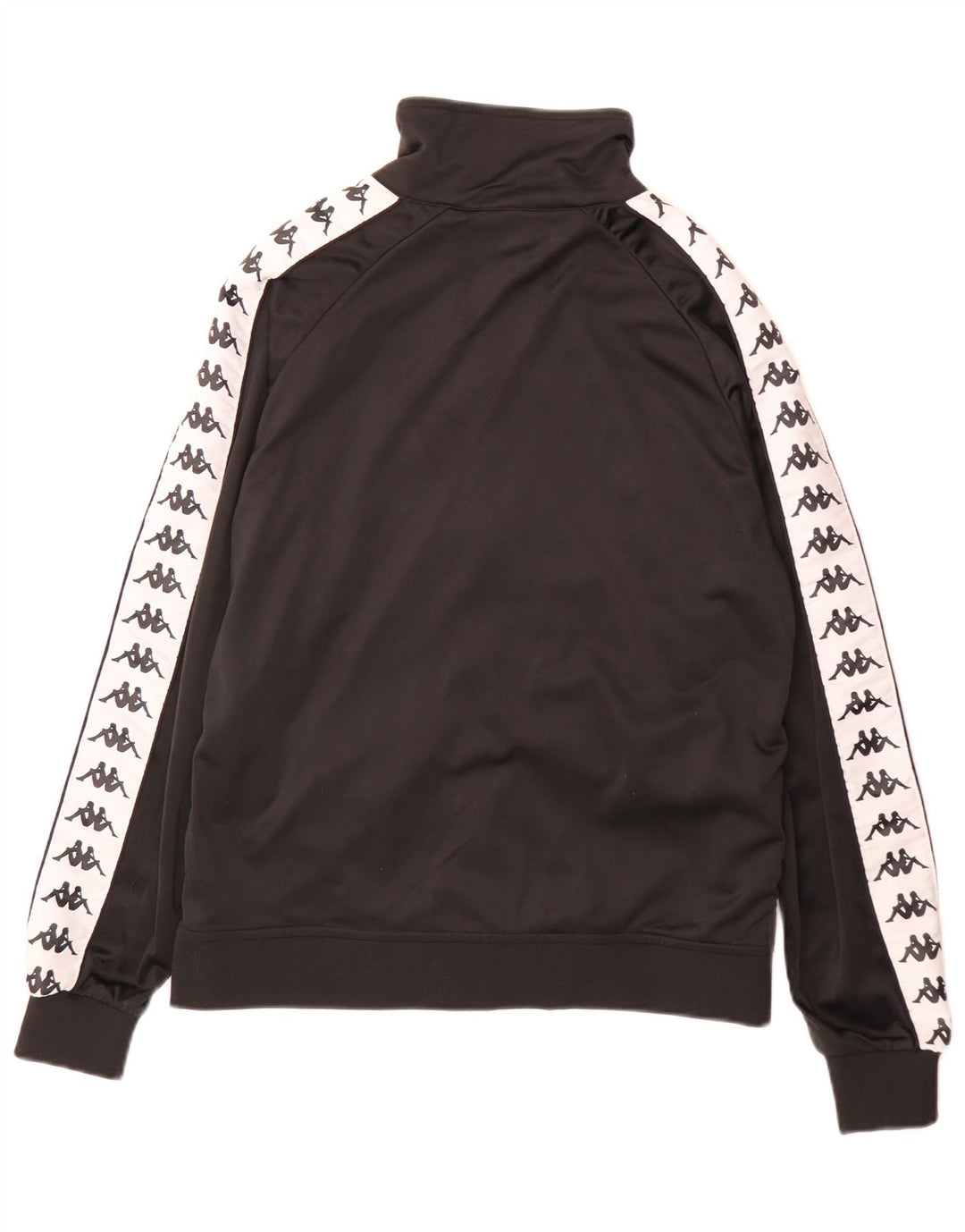Kappa Mens Graphic Tracksuit Top Jacket Pequeno Preto Colorblock Poliéster