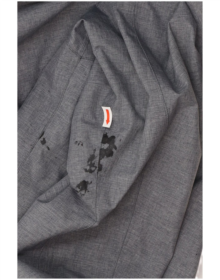 JACK WOLFSKIN Womens Hooded Waterproof Jacket UK 12 Medium  Grey Polyester