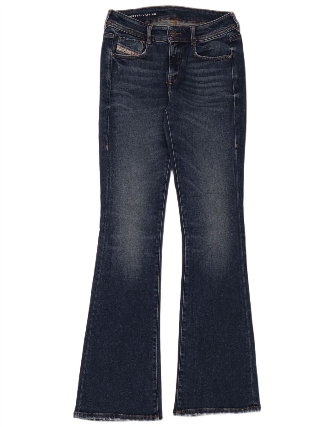 Diesel Dame Flared Jeans W26 L32 Blå Bomuld