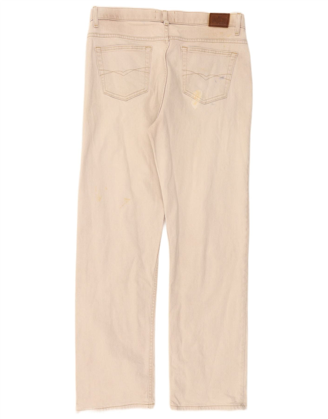 Marks & Spencer Mens Straight Jeans W36 L33 Beige Cotton