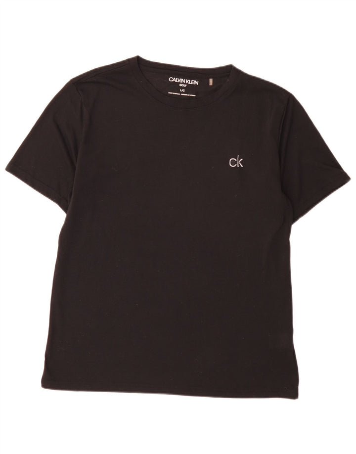 Calvin Klein Mens Golf T-Shirt Top Large Black Polyester