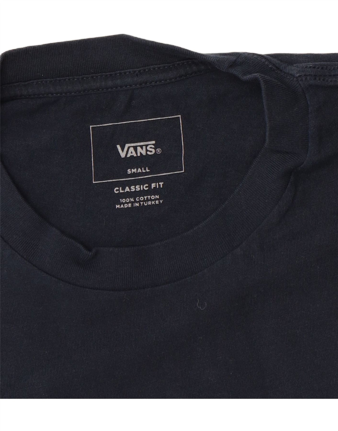 VANS Mens Classic Fit T-Shirt Top Small Navy Blue Cotton Vintage Vans and Second-Hand Vans from Messina Hembry 