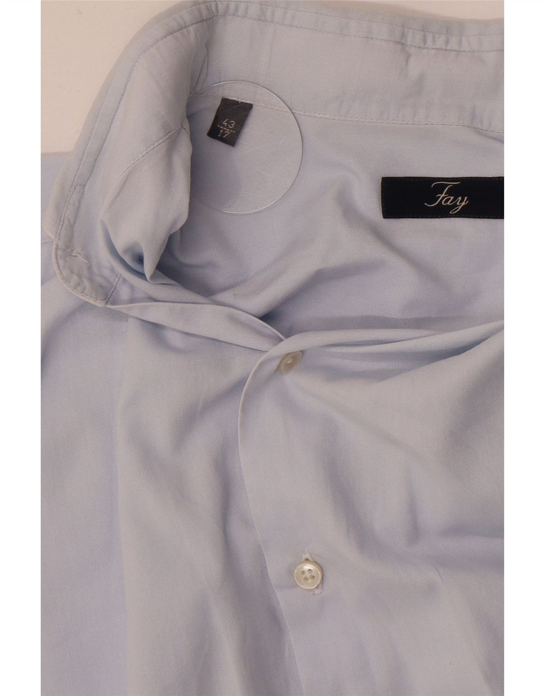 Fay Mens Shirt Size 43 17 XL Blue