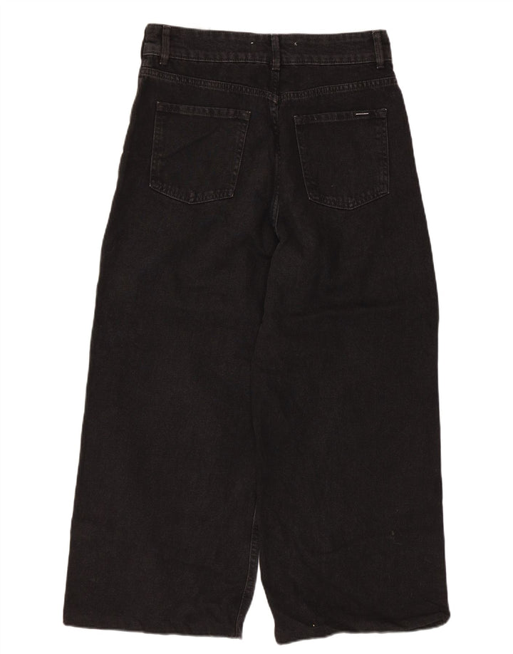 Zara Womens Capri Jeans EU 40 Medium W30 L23 Black Cotton