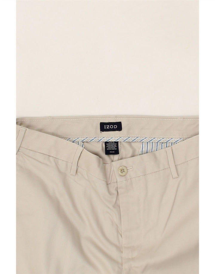 IZOD Mens Straight Chino Trousers W33 L29  Beige Cotton Vintage Izod and Second-Hand Izod from Messina Hembry 