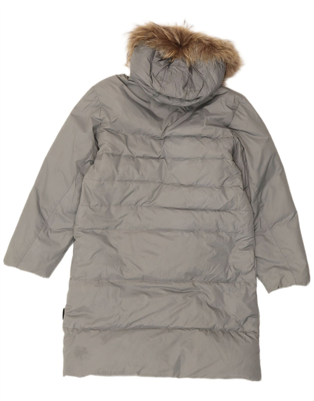 Sergio Tacchini Womens Hooded Padded Coat UK 14 Medium Grey Polyamide