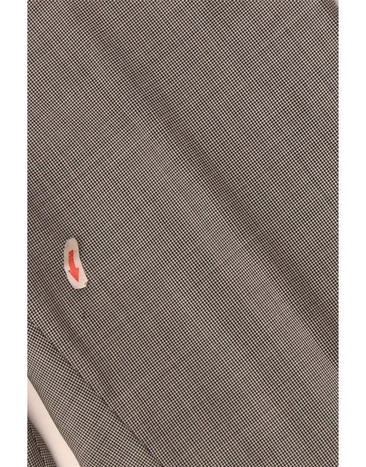 Massimo Dutti Mens Casual Trousers EU 44 Large W34 L33 Black Houndstooth