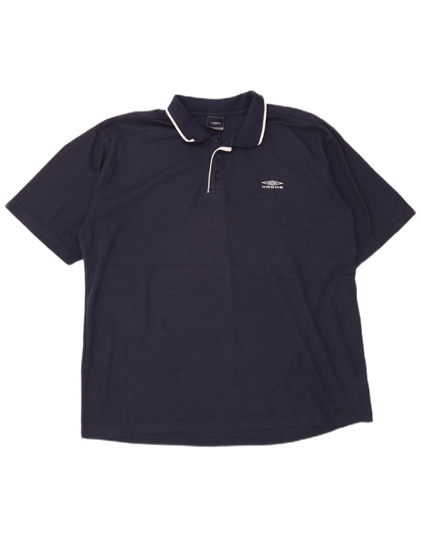 Umbro Herre Polo Shirt 2XL Navy Blue Polyester