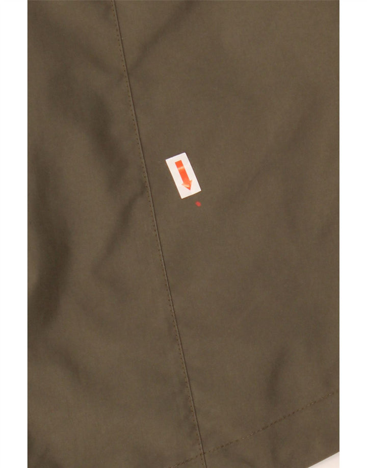 Jack Wolfskin Dame Hætte Regnjakke UK 14/16 Stor Khaki Polyester