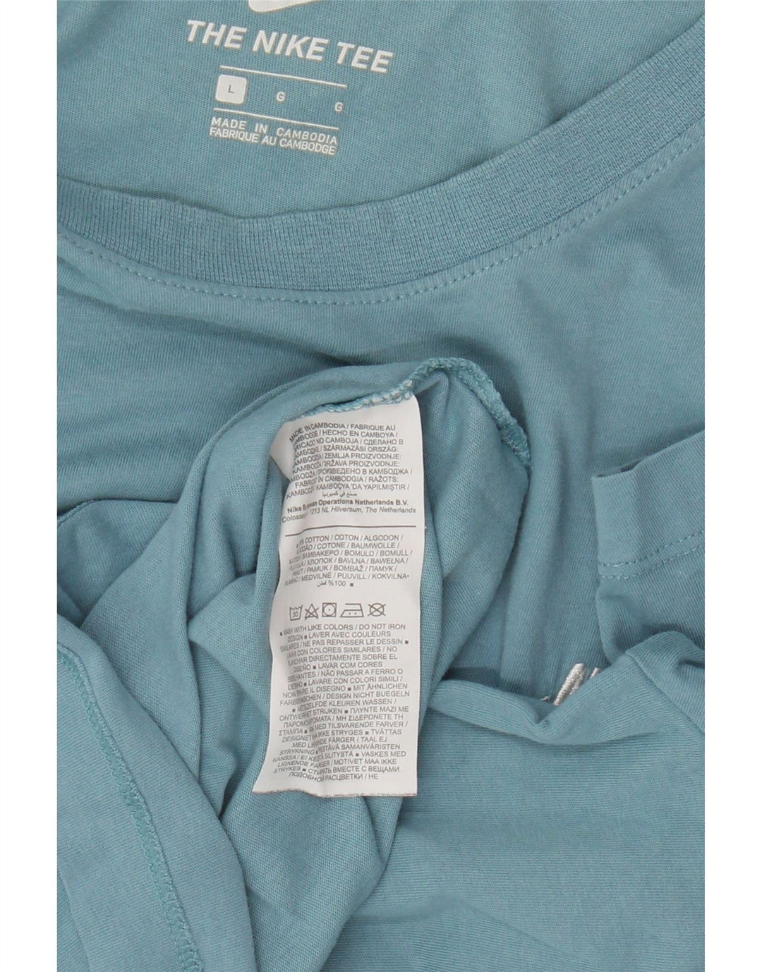 Nike Mens T-Shirt Top Large Blue Cotton