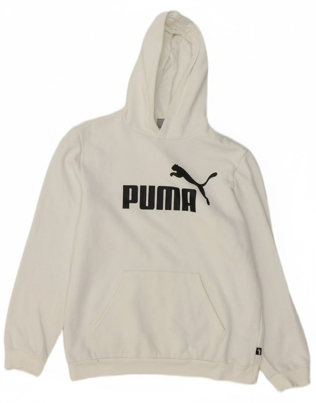 Jumper com capuz gráfico PUMA Boys 15-16 anos algodão branco