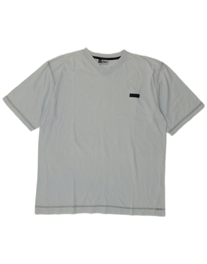 Asics Mens T-Shirt Top 2XL Blue Cotton