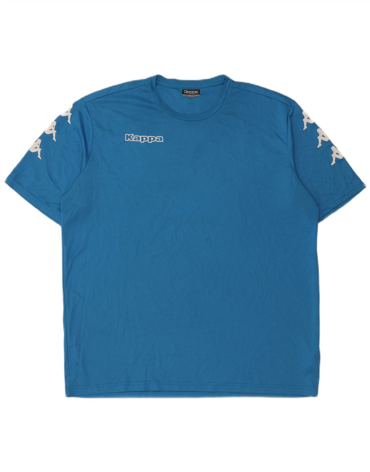 Kappa Herren Grafik T-Shirt Top 3XL Blau Polyester