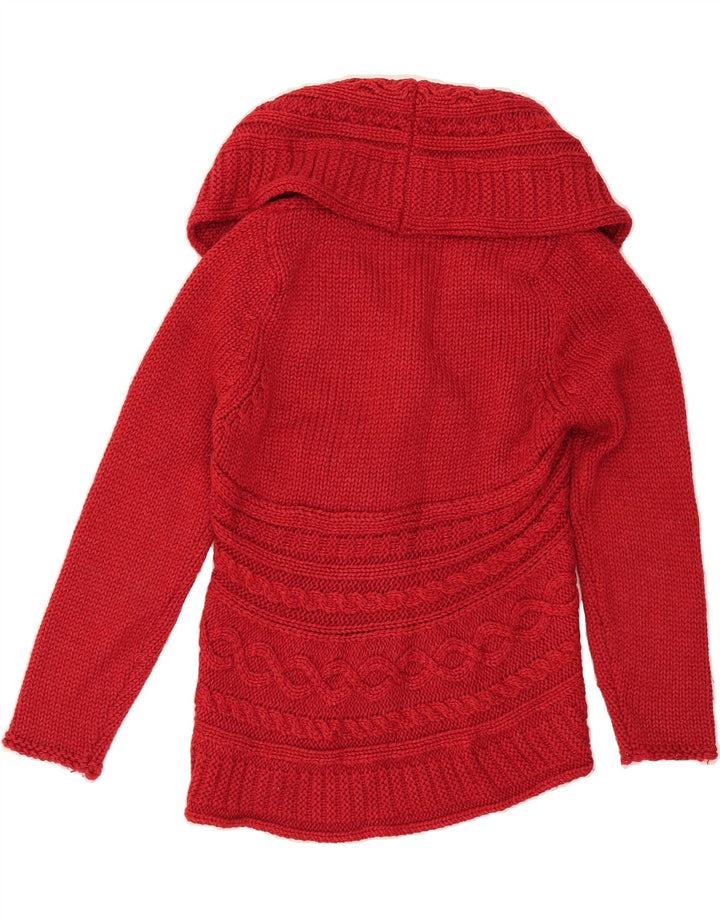 B&W Womens Cardigan Sweater UK 14 Large Red Acrylic Vintage B&W and Second-Hand B&W from Messina Hembry 