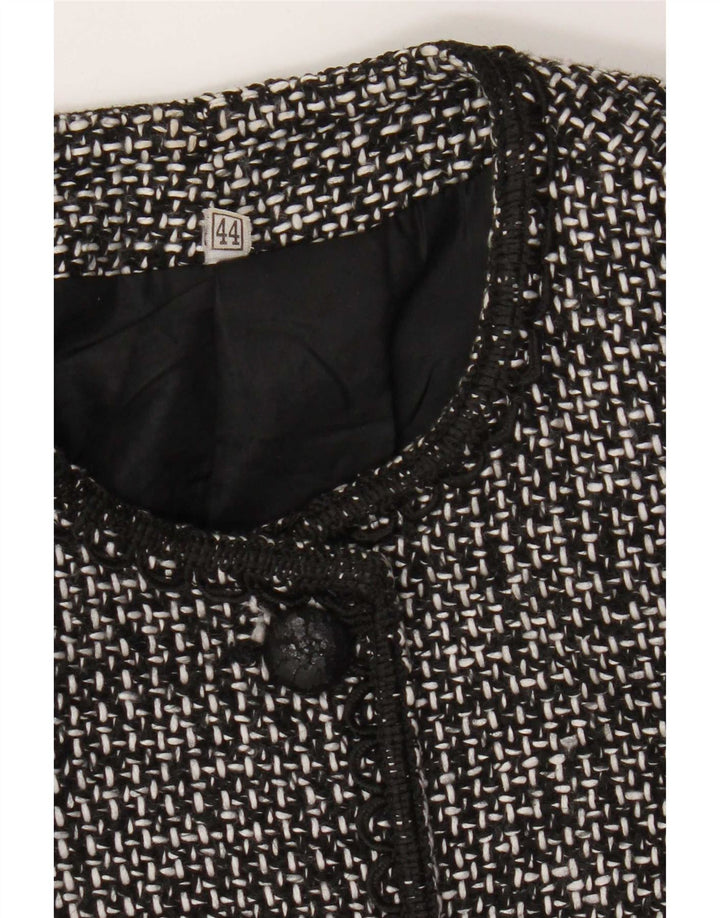 Vintage Womens 5 Button Blazer Jacket IT 44 Medium Black