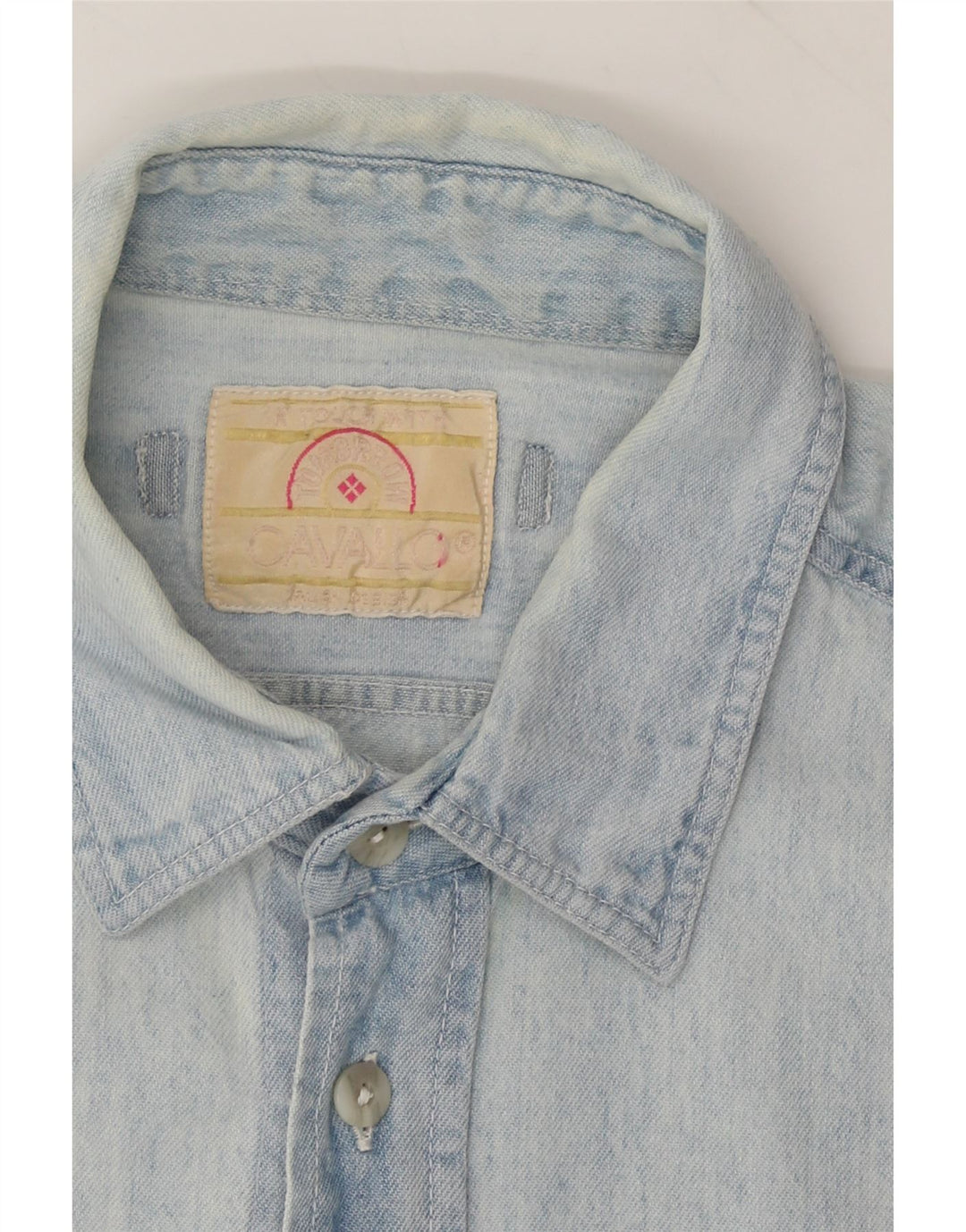 CAVALLO Mens Denim Shirt Large Blue Vintage Cavallo and Second-Hand Cavallo from Messina Hembry 