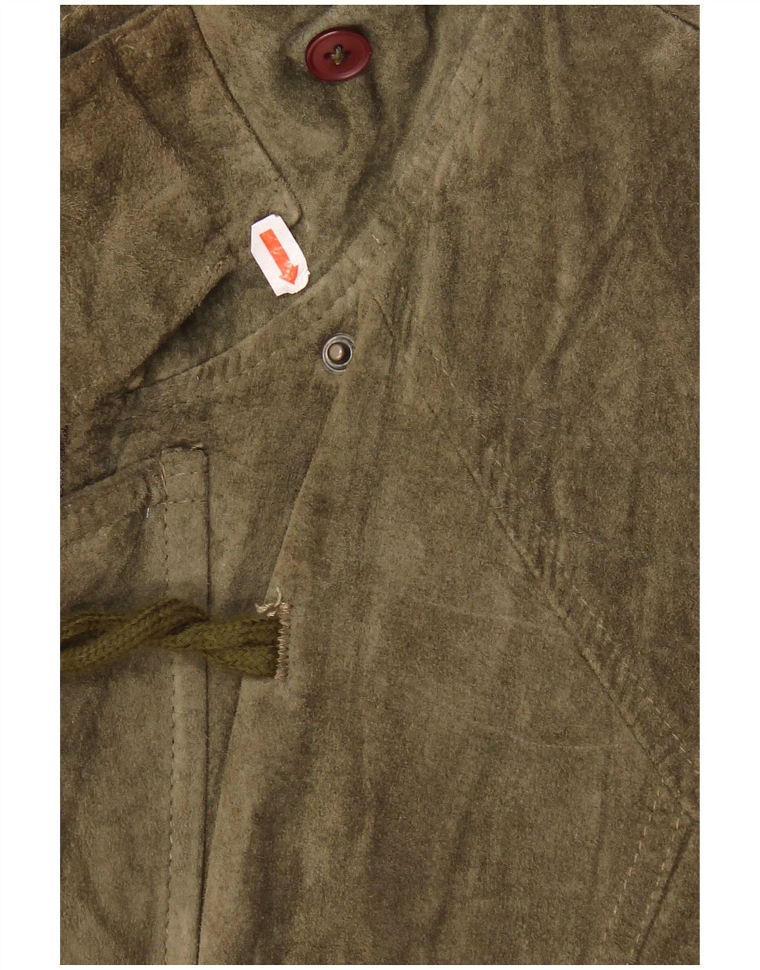 Vintage Womens Suede Duffle Coat UK 42 XL Khaki