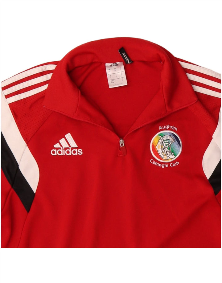Adidas Mens Climacool Pullover Tracksuit Top Medium Red Colourblock