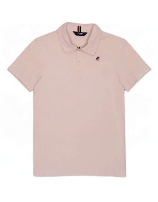 Polo Uomo K-Way in cotone Bianco Medio