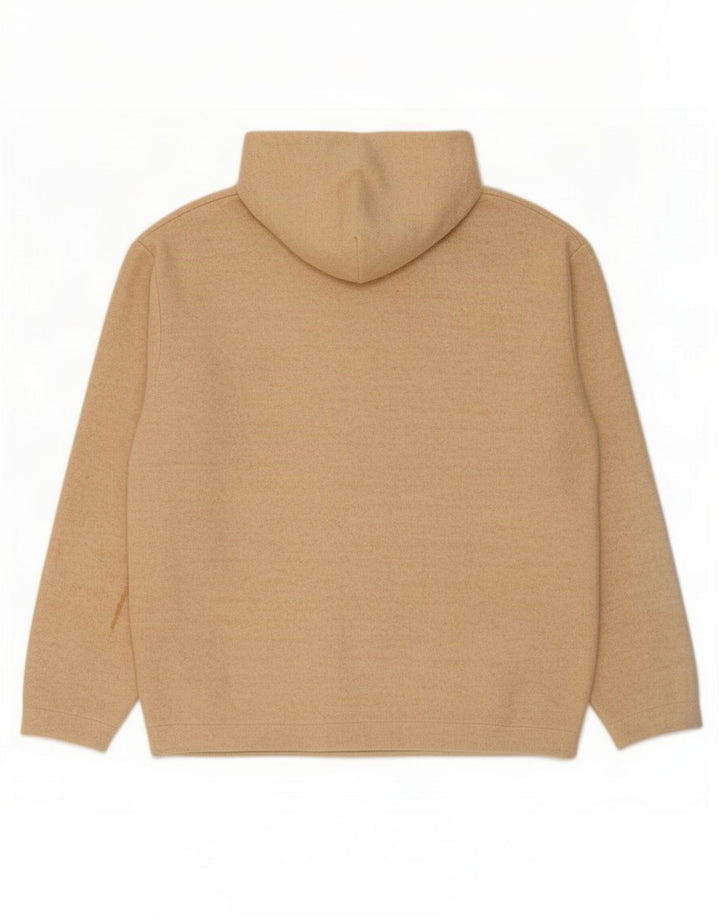Zara Mens Hoodie Jumper Medium Beige Polyester