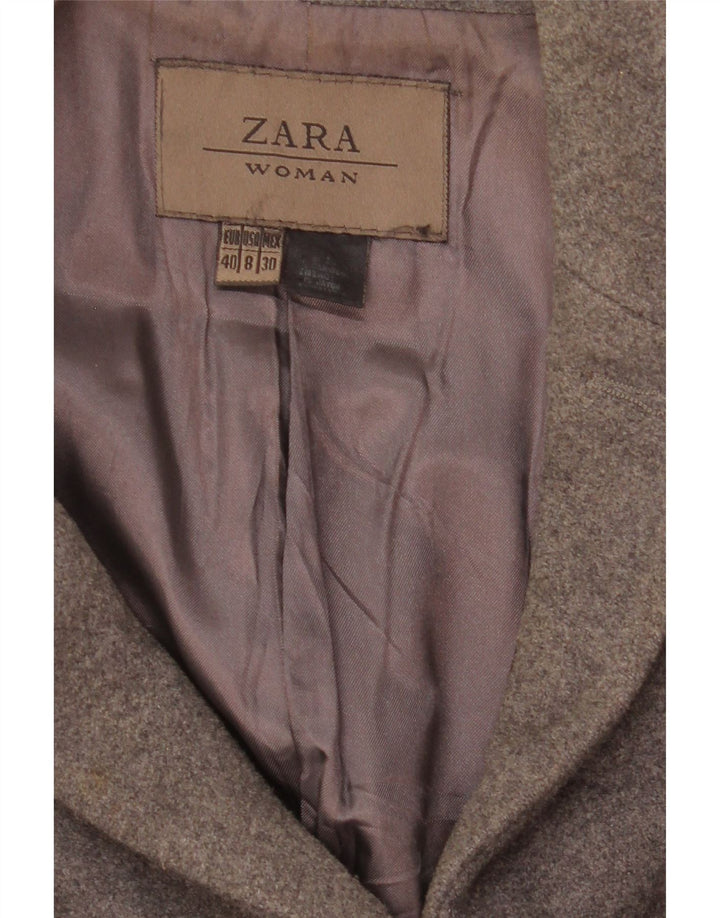 Zara Womens Overcoat EU 40 Medium Grey