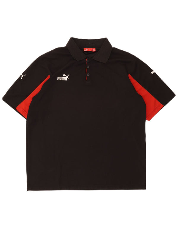 Puma Mens Regular Fit Polo Shirt Large Black Sports