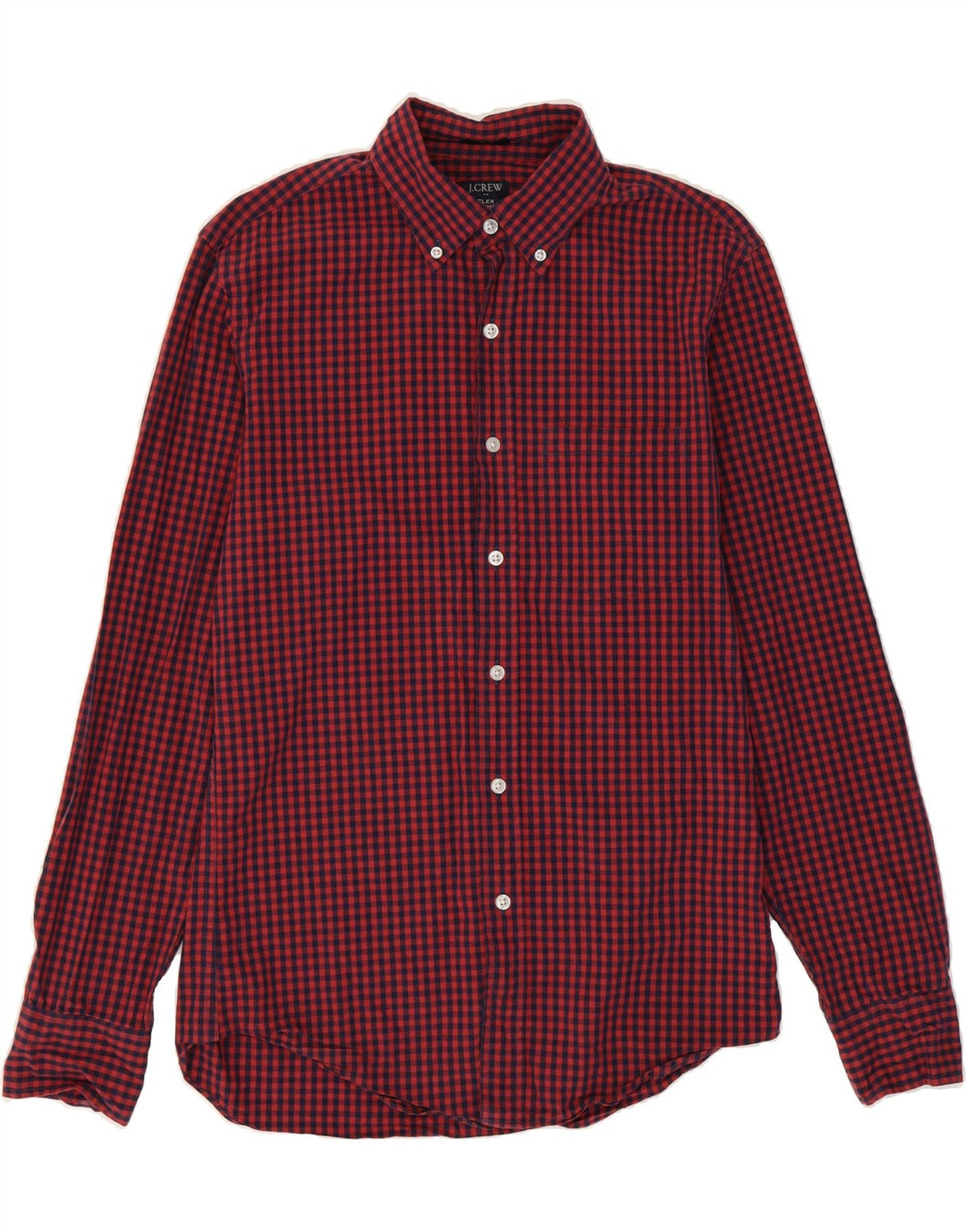 J. CREW Mens Slim Fit Shirt Small Red Check Cotton Vintage J. Crew and Second-Hand J. Crew from Messina Hembry 
