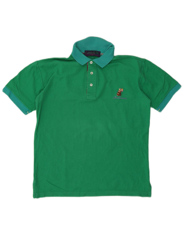 Best Company Mens Rugby Polo Shirt Medium Green Cotton